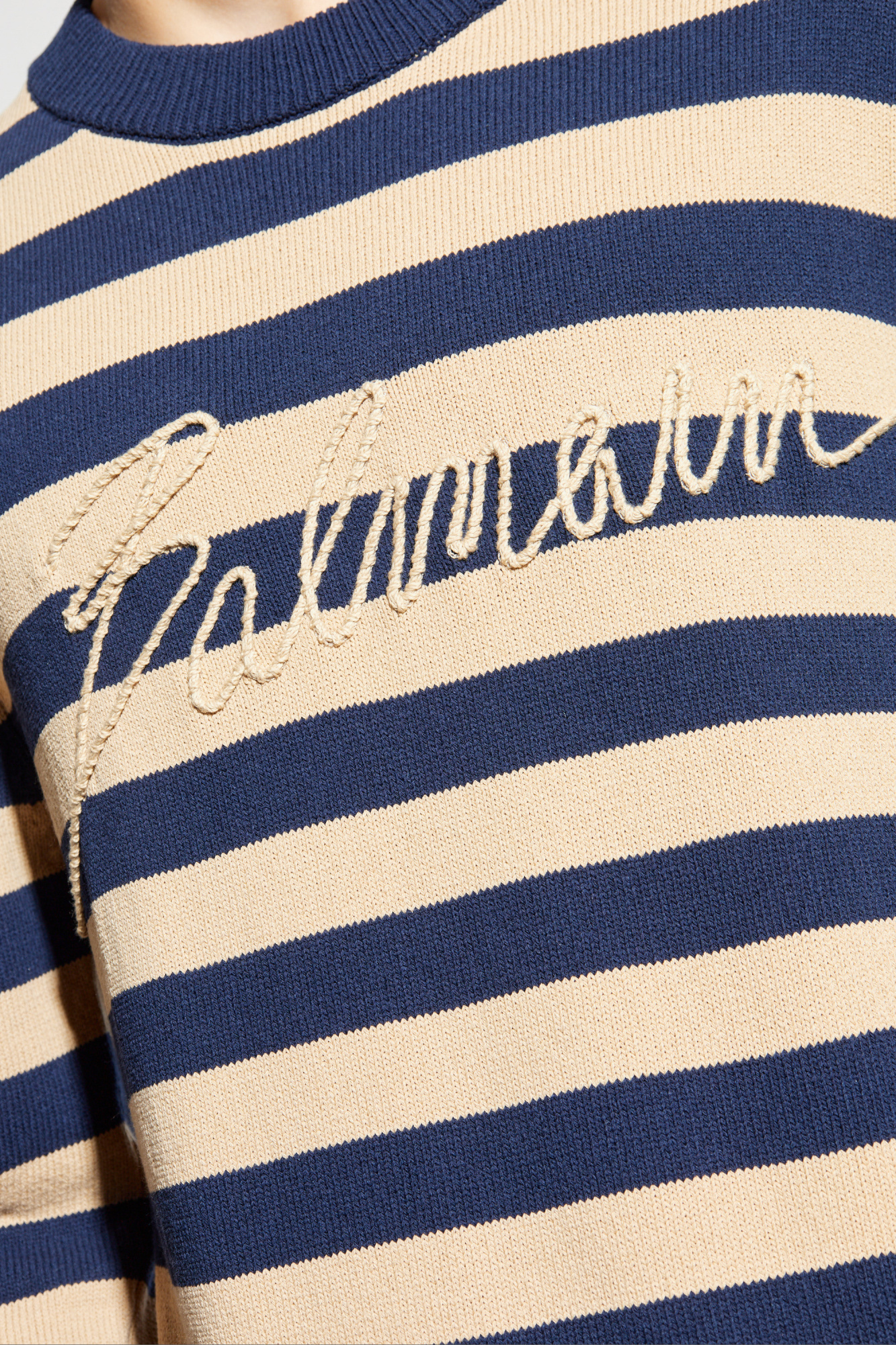 Cream Sweater with logo Balmain - Vitkac Australia